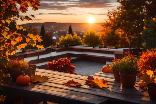 realistic photo of a beautiful tidy terrace