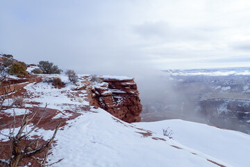 Colorful landscapes at Canyonlands National Park in winter, Moab, Utah