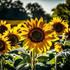 sunflowers in the field generative AI tool