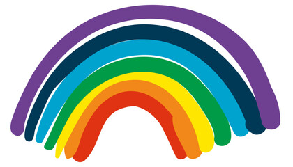 Fototapeta premium simple rainbow flat style. object for sticker print icon design element