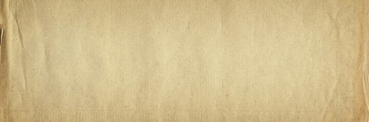 Old paper texture. Rough faded surface. Blank retro page. Empty place for text. Panoramic background for vintage style design.