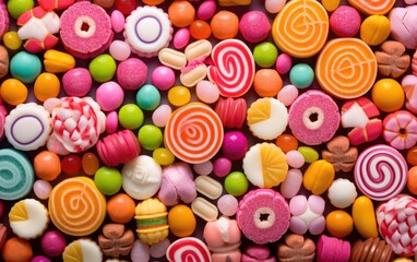 Fototapeta na wymiar Variety shape of sweets candy