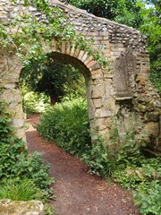 Old walled garden ruins, Nowton Park, Bury St Edmunds, Suffolk, UK
