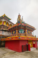 Fototapeta premium Sandup Targeling Sherpa Buddist Monastry located at sonada near Darjeeling in the state of West Bengal, India.