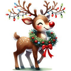 Christmas style watercolor painting 