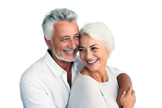 A senior Man and a Woman Hugging Each Other