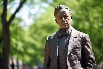 Fotobehang Albert Camus statue © Ferenc