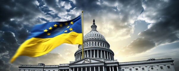 US Senate Blocks Aid to Ukraine and Israel, Stirring Controversy in Geopolitical Relations - obrazy, fototapety, plakaty