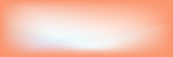 Peach background with copy space in 2024 color. Vector illustration. Gradient blurred background for design, banner, poster. Abstract peach and white background. Holographic pastel colour print