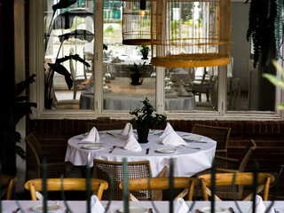 The snowmen looking straight ahead