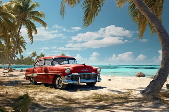 The atmosphere of a beach holiday in Cuba