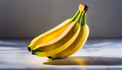 Professional Photography of a Fresh and Ripe Banana on a White Background, Food Presentation, Digital Art.