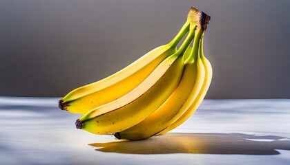 Professional Photography of a Fresh and Ripe Banana on a White Background, Food Presentation, Digital Art.