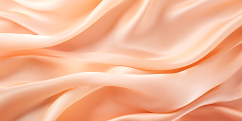 A close up view of a beige fabric, peach fuzz, color of the year 2024, monochromatic image