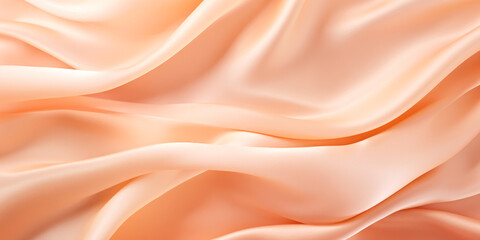 Fototapeta premium A close up view of a beige fabric, peach fuzz, color of the year 2024, monochromatic image