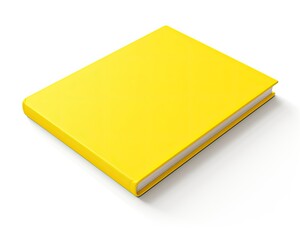 Blank Landscape Format Hardcover Book, Yellow Coloured, Minimalist Book Mockup