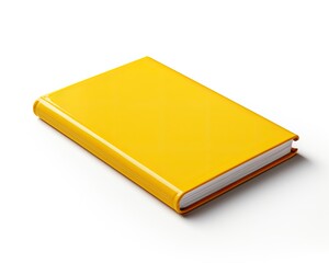 Yellow Hardcover Book, Blank Minimalist Book Mockup