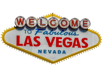 Fototapete Welcome to Las Vegas sign with transparent background that says: Welcome to the Fabulous Las Vegas, this is the icon of the Las Vegas Strip. © Domingo Sáez