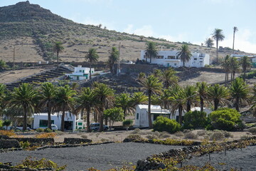 Lanzarote farm houses, Valley of the thousand palm trees, white house, canary islands, sony a6000, spain, trekking around Haria, Haria, volcanic landscape