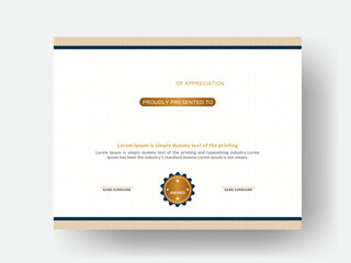 A unique certificate design template with a contemporary style and background, For your Academy