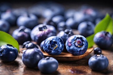 Blueberries on an isolated white background, superfood