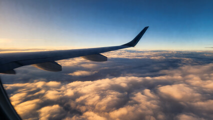 Obraz premium airplane above the clouds