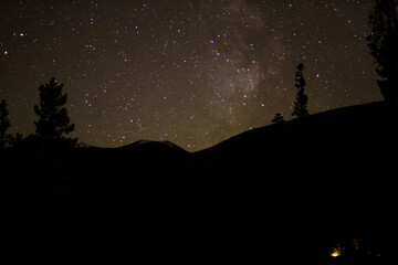 Milkyway over a campground in Canada (British Columbia)