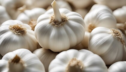 garlic on an isolated white background, superfood
