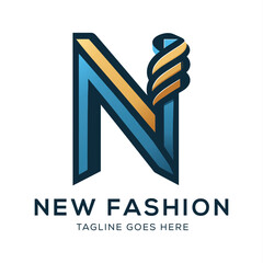 Letter N Fashion Logo Design - Sleek, Sophisticated, and Stylish