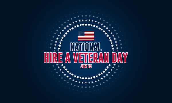 Happy National Hire A Veteran Day Background Vector Illustration 