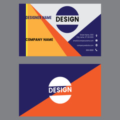 business card modern design vector.Mind-blowing variety of colors.Creative and Clean Double-sided Business Card Template.layout in rectangle size.