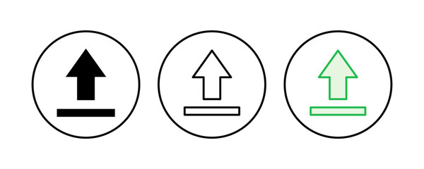 Upload icon set. load data symbol