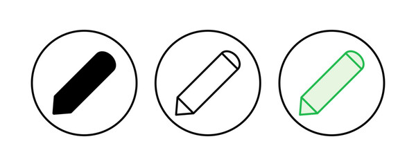 Pencil icon set. pen symbol. edit icon vector