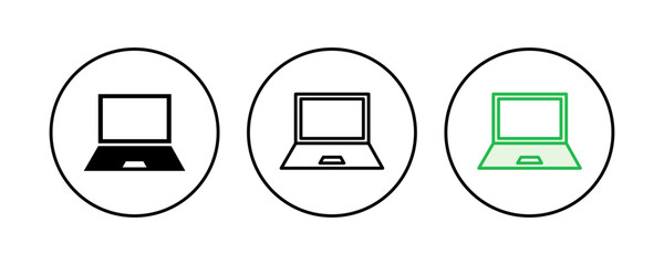 Laptop icon set. computer icon vector