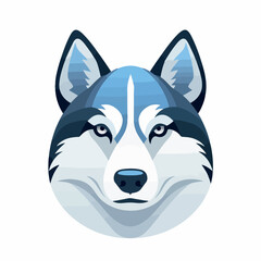 Siberian Husky in cartoon, doodle style. Isolated 2d vector illustration in logo, icon, sketch style, Eps 10. AI Generative