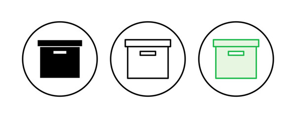 Box icon set. box vector icon, package, parcel