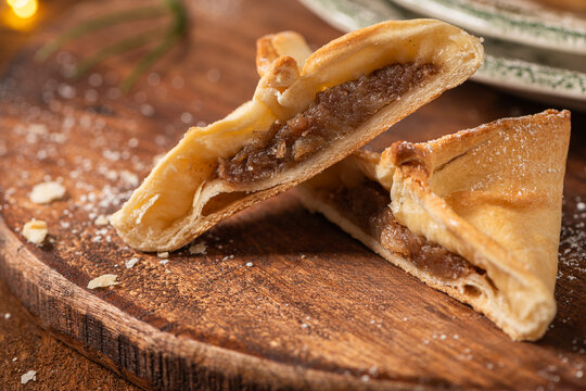 Traditional portuguese conventual sweet called Pitos de Santa Luzia from Vila Real, Portugal.