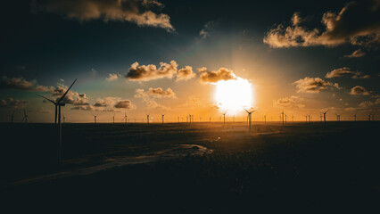 Fototapeta premium wind power wind farm esg