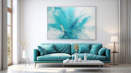  the harmony of a teal and silver abstract design that radiates modern sophistication.