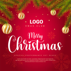 Elegant Merry Christmas, Xmas & Happy New Year festive design with beautiful snowflakes and stars in modern style. Christmas & Xmas vector illustration