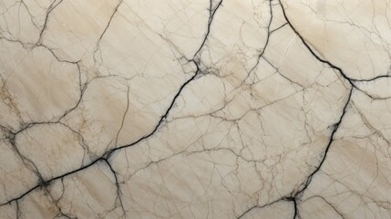 Beige Marble with Black Veins Horizontal Background. Abstract stone texture with Veins and cracks. Bright natural material aged cracked surface. AI Generated photorealistic Illustration.