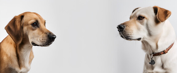 Adorable Golden Labrador: Loyal and Obedient Companion in Studio Portrait