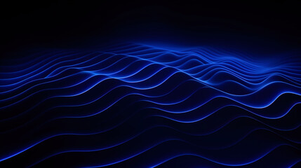 Zigzags of blue light against the background of darkness