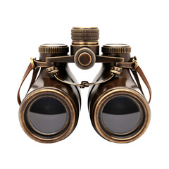 Vintage Old Fashioned Binocular isolated on transparent background
