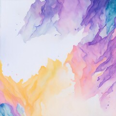 Pastel Watercolor Bliss: Colorful Abstract Background with Grunge Splashes and Artistic Patterns in Pink, Blue, and Yellow - Vector Illustration Perfect for Design, Wallpaper, and Creative Projects