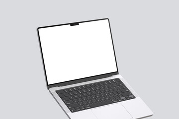 Blank laptop mockup on the table