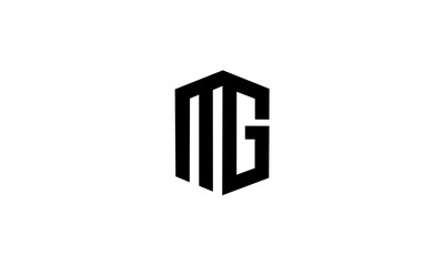 MG initial logo - obrazy, fototapety, plakaty