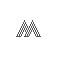 MY YM monogram letter initial logo design