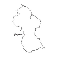 Obraz premium One continuous line drawing of country Map for Paraguay vector illustration. Country map illustration simple linear style vector concept. country territorial area and suitable for your asset