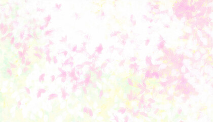 桜の水彩画　ふわふわ優しい手描き風イラスト